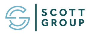 scott group logo on a gray background at The Flamingo Apartments